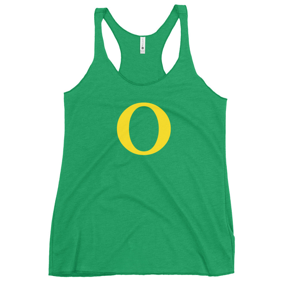 Oregon Letter O College Football Fan Women's Racerback Tank Top