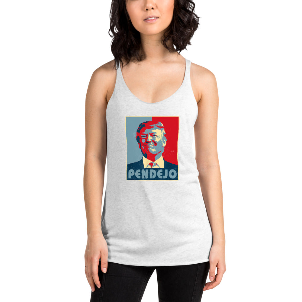 Funny Anti Trump Quote Political Democrat Women's Racerback Tank Top