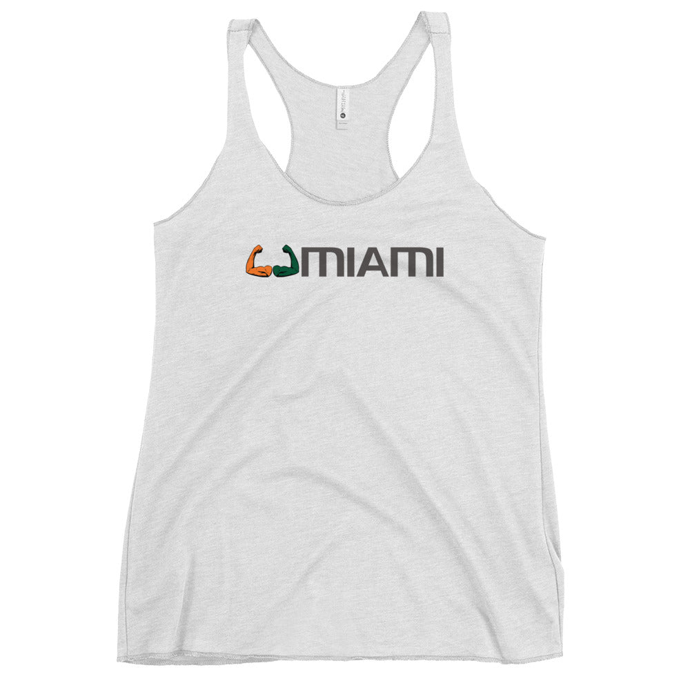 Miami 305 Area Code Native College Football Fan Women's Racerback Tank Top
