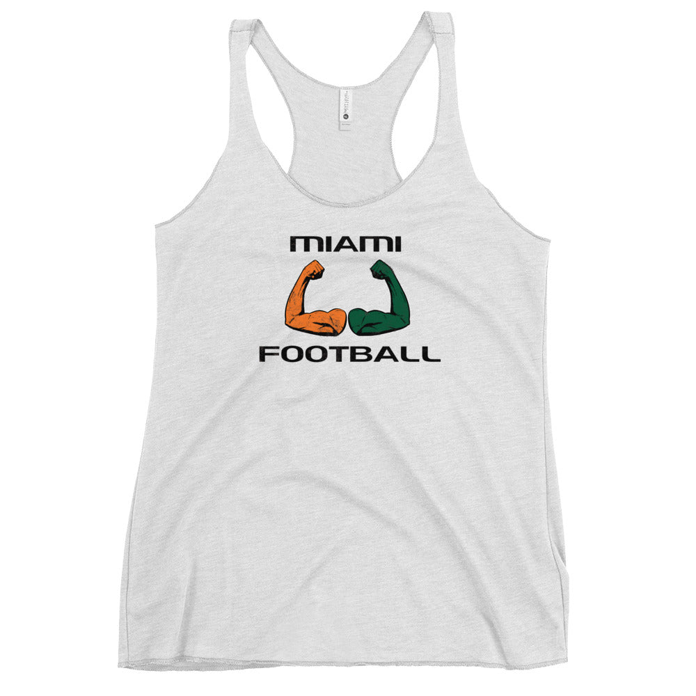 Miami Native 305 Area Code College Football Fan Women's Racerback Tank Top