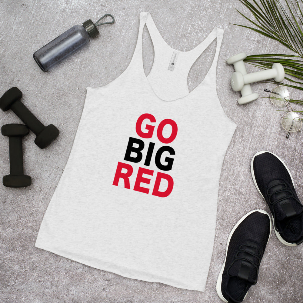 Nebraska Fan College Slogan Football Women's Racerback Tank Top