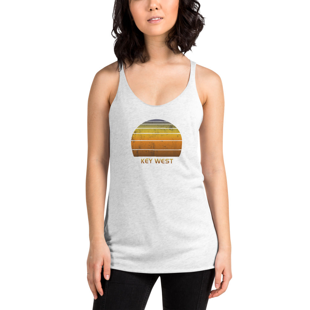 Retro Key West Florida Women's Racerback Tank Top Vintage Vacation Souvenir