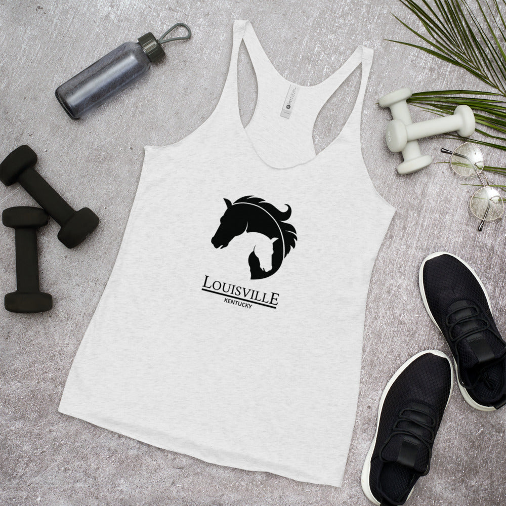 Cool Louisville Horse Racing Track Derby Fan Women's Racerback Tank Top