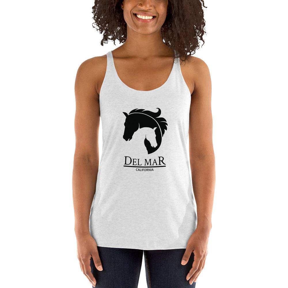 Cool Del Mar California Horse Racing Track Derby Fan Women's Racerback Tank Top