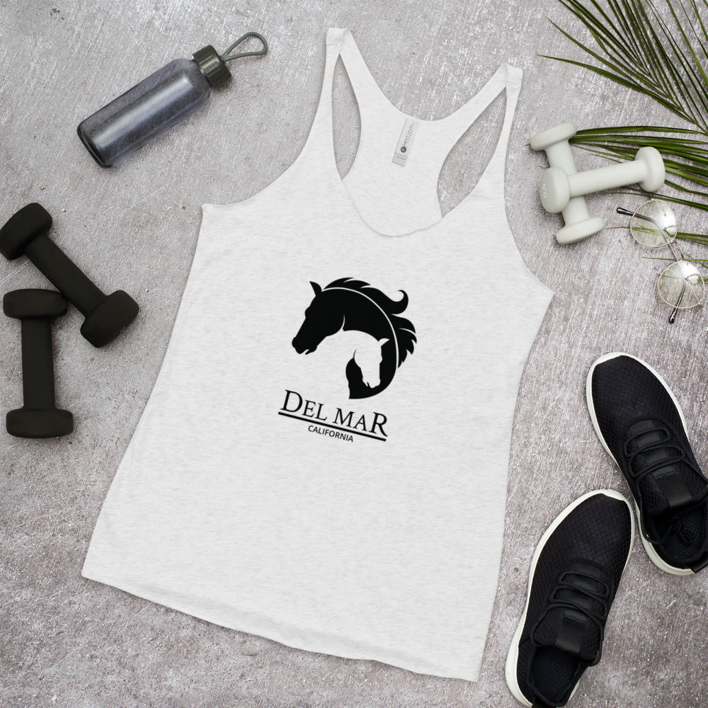 Cool Del Mar California Horse Racing Track Derby Fan Women's Racerback Tank Top