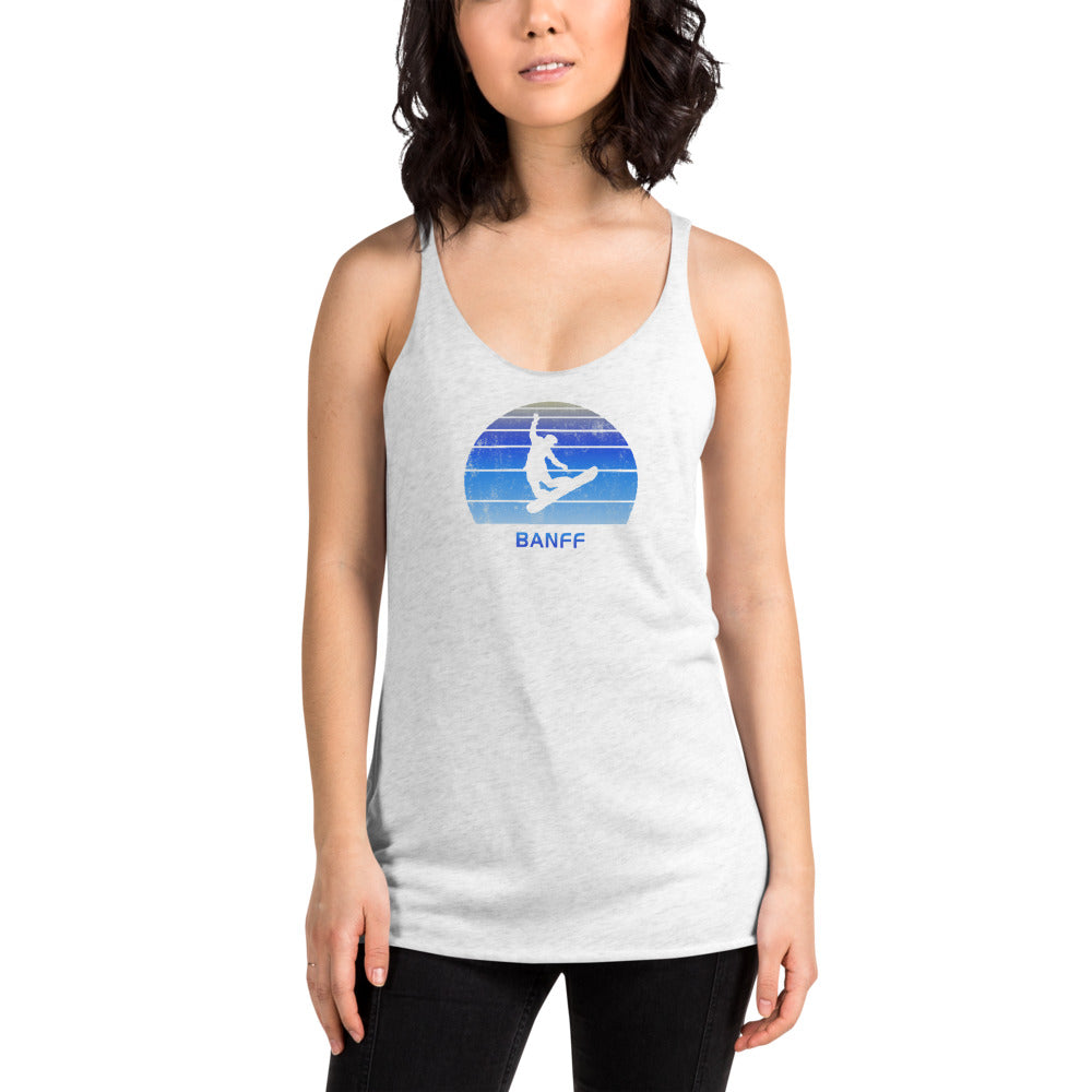 Retro Banff Canada Snowboarding Fan Women's Racerback Tank Top