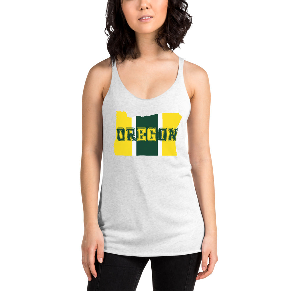 State Of Oregon Fan Native Women's Racerback Tank Top