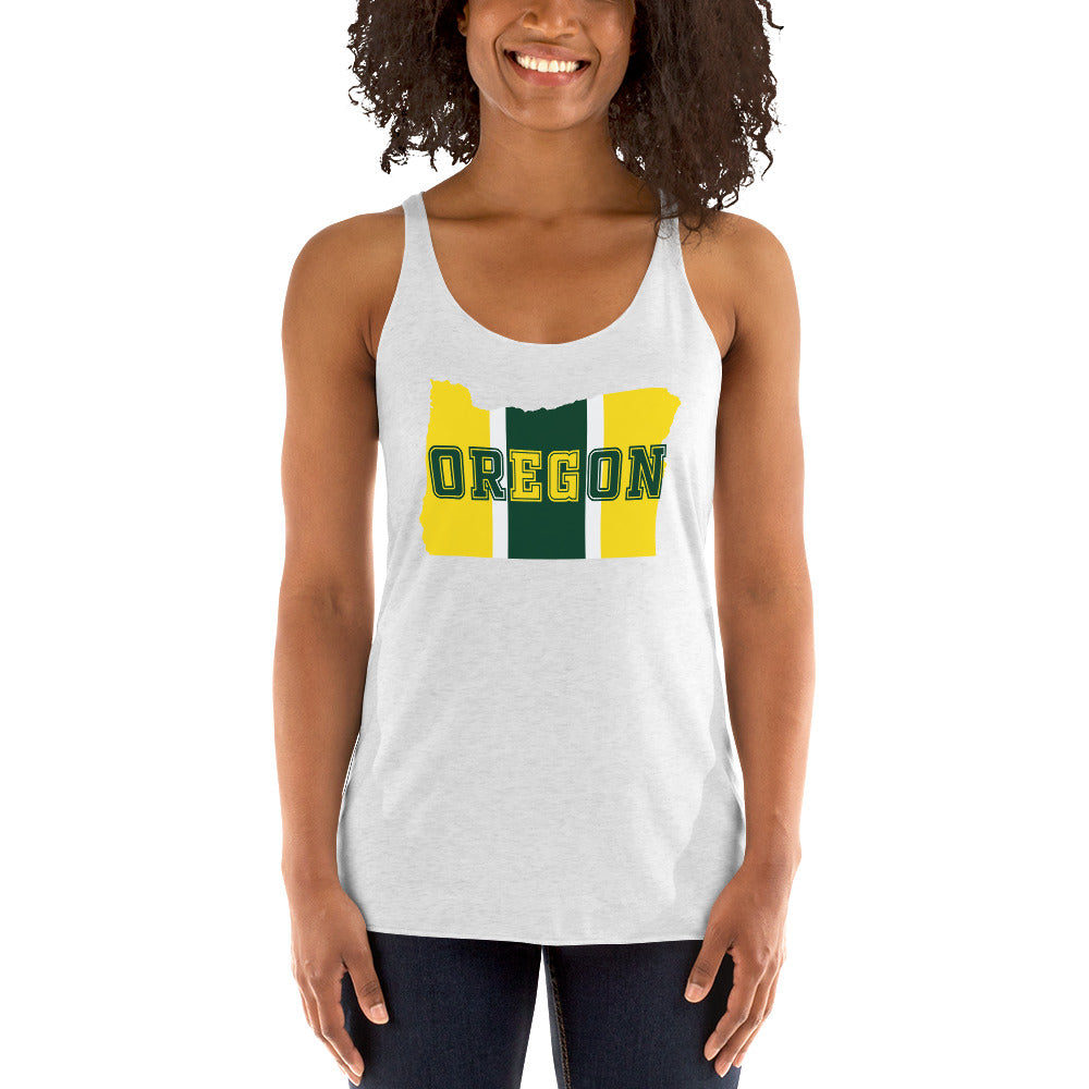 State Of Oregon Fan Native Women's Racerback Tank Top