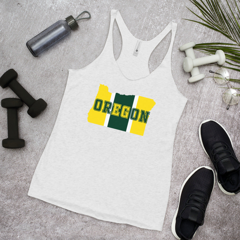 State Of Oregon Fan Native Women's Racerback Tank Top