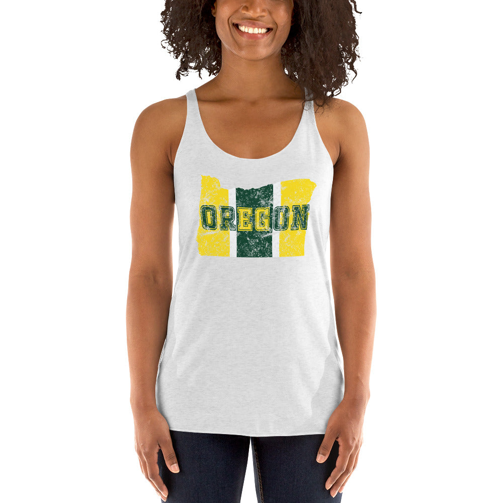 State Of Oregon Fan Native Women's Racerback Tank Top