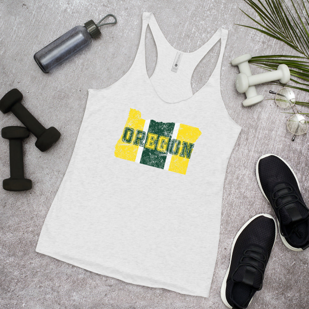 State Of Oregon Fan Native Women's Racerback Tank Top