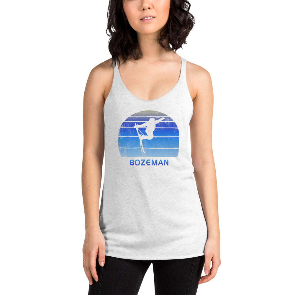 Retro Bozeman Montana Skiing Fan Women's Racerback Tank Top