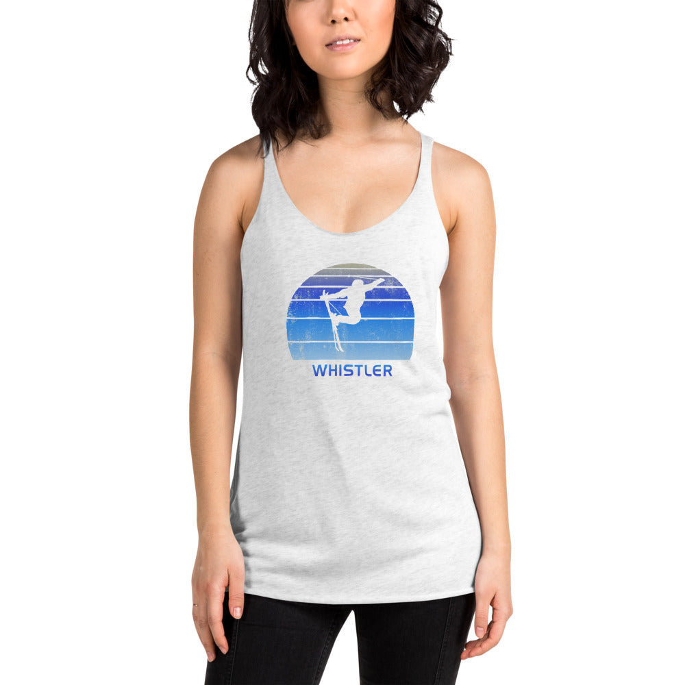 Retro Whistler Canada Skiing Fan Women's Racerback Tank Top