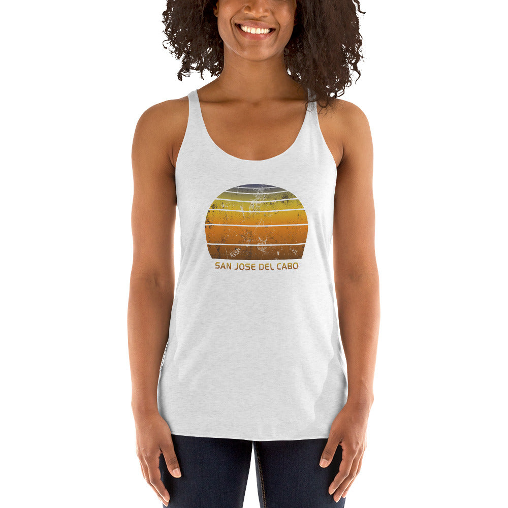 Retro San Jose Del Cabo Mexico Mexican Beach Vacation Souvenir Women's Racerback Tank Top