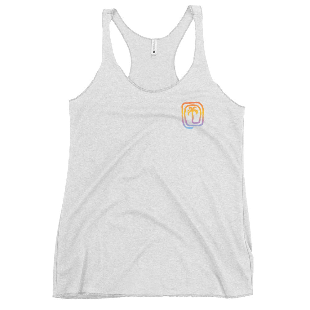 Palm Tree Cool Artistic Tropical Women's Racerback Tank Top