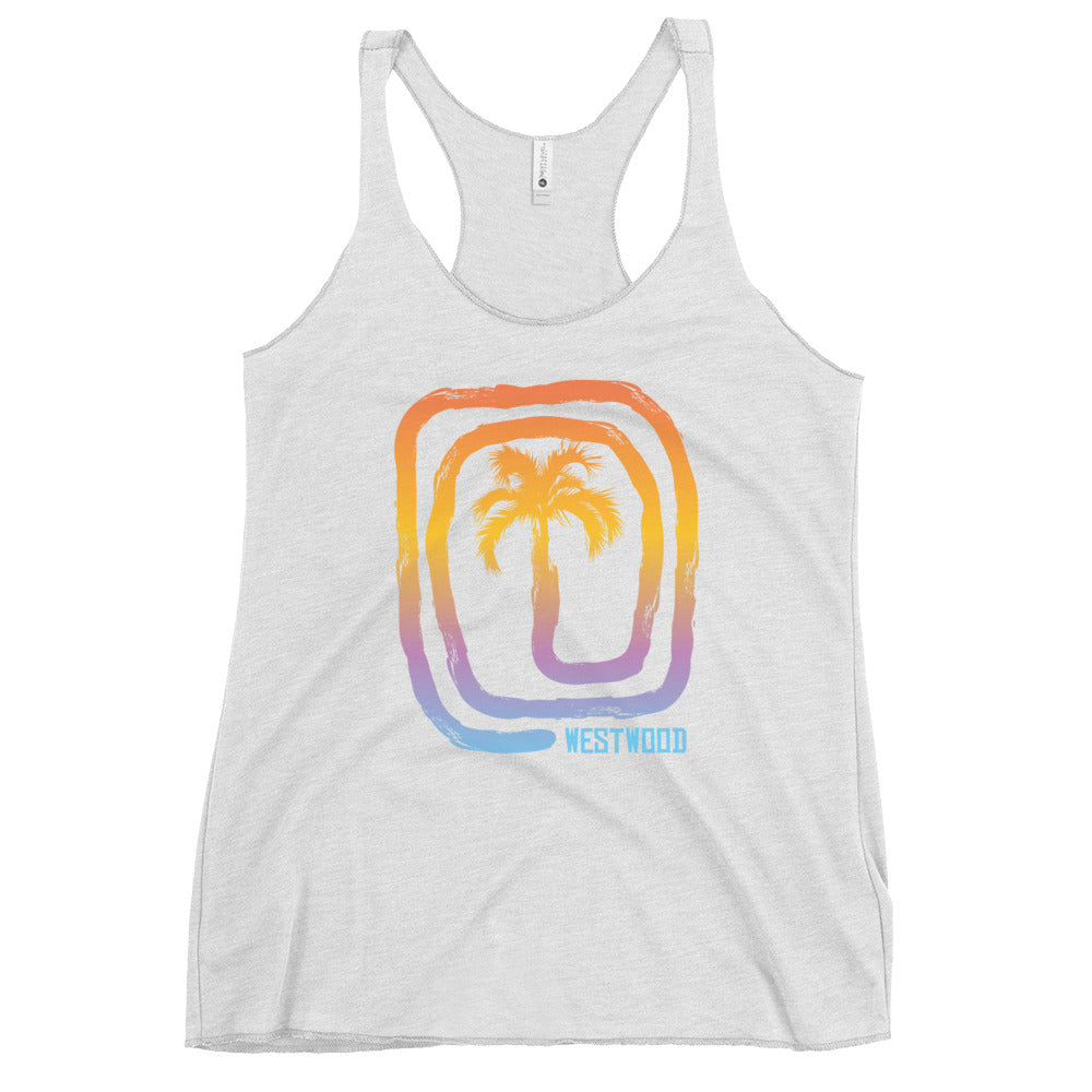 Cool Westwood California Palm Tree Souvenir Vacation Women's Racerback Tank Top