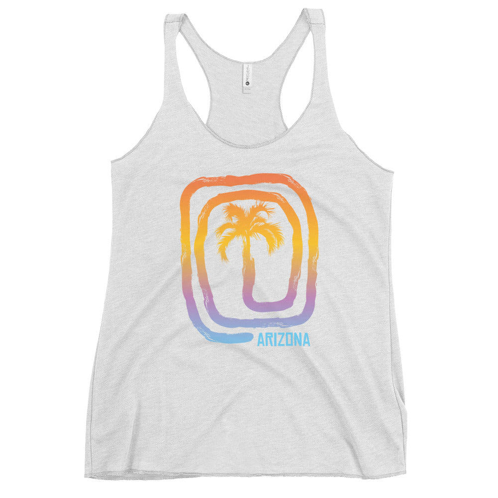 Cool Arizona Palm Tree Souvenir Vacation Women's Racerback Tank Top