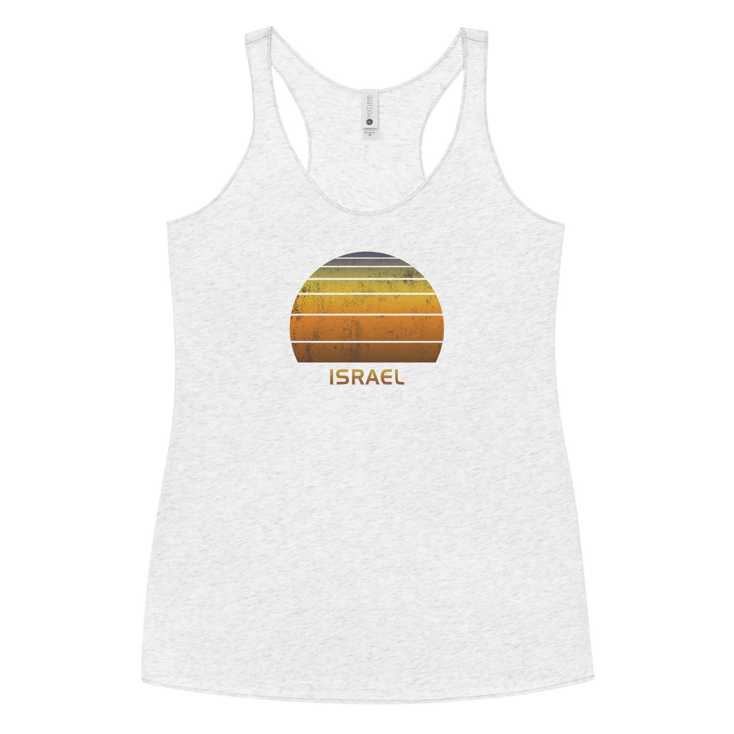 Retro Israel Women's Racerback Tank Top Vacation Souvenir Sunset Vintage