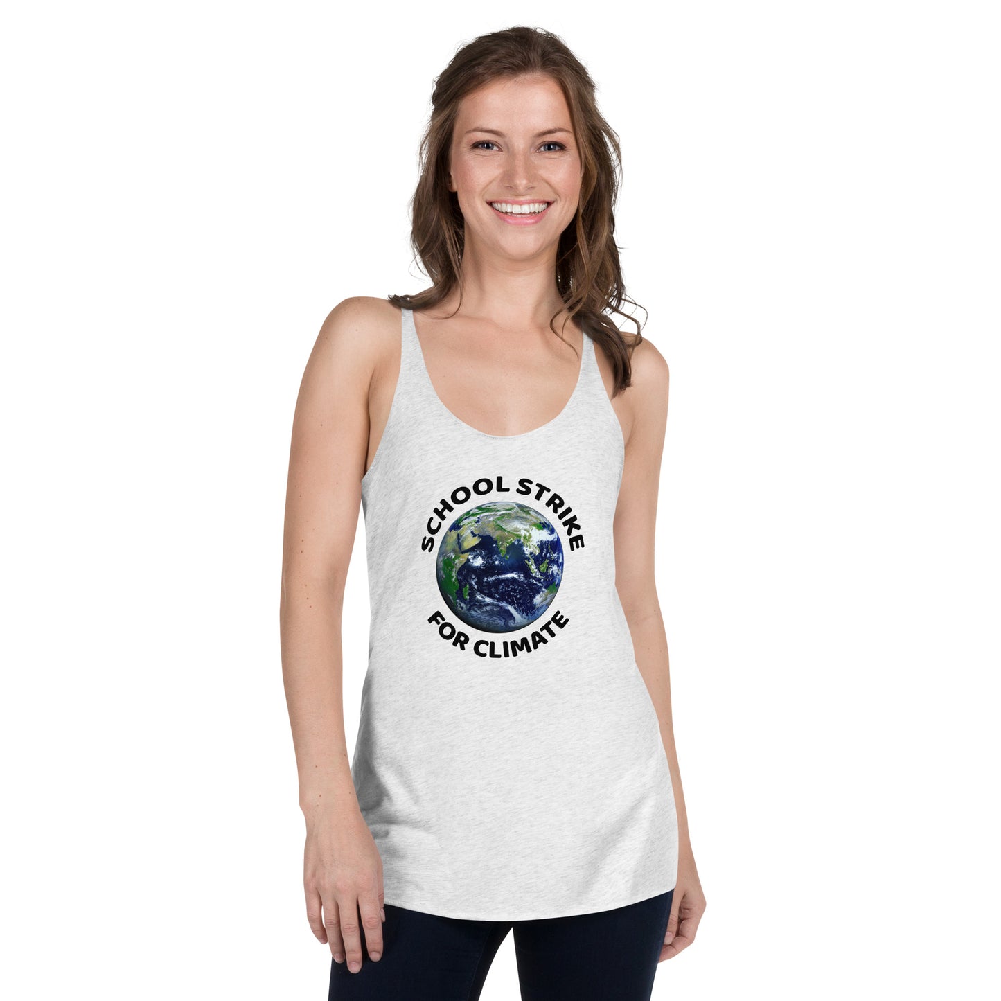School Strike For Climate Awareness Global Movement Women's Racerback Tank Top