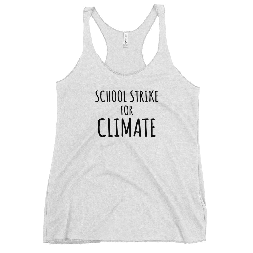 School Strike For Climate Change Movement Women's Racerback Tank Top