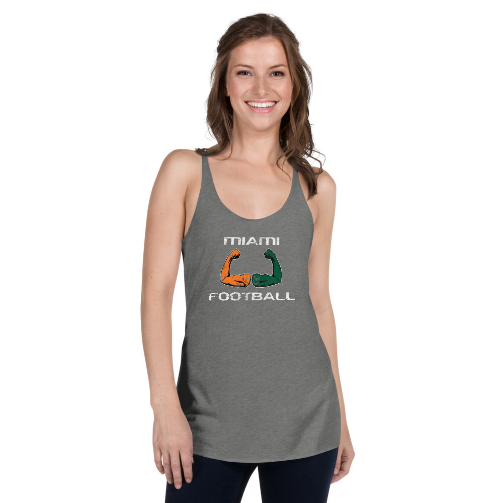Miami Native 305 Area Code College Football Fan Women's Racerback Tank Top