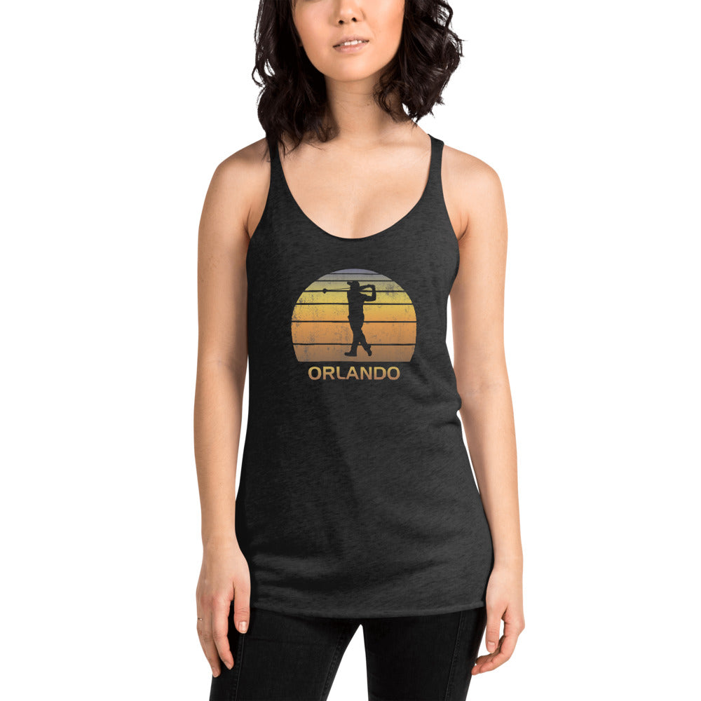 Orlando Florida Golf Fan Golfer Women's Racerback Tank Top