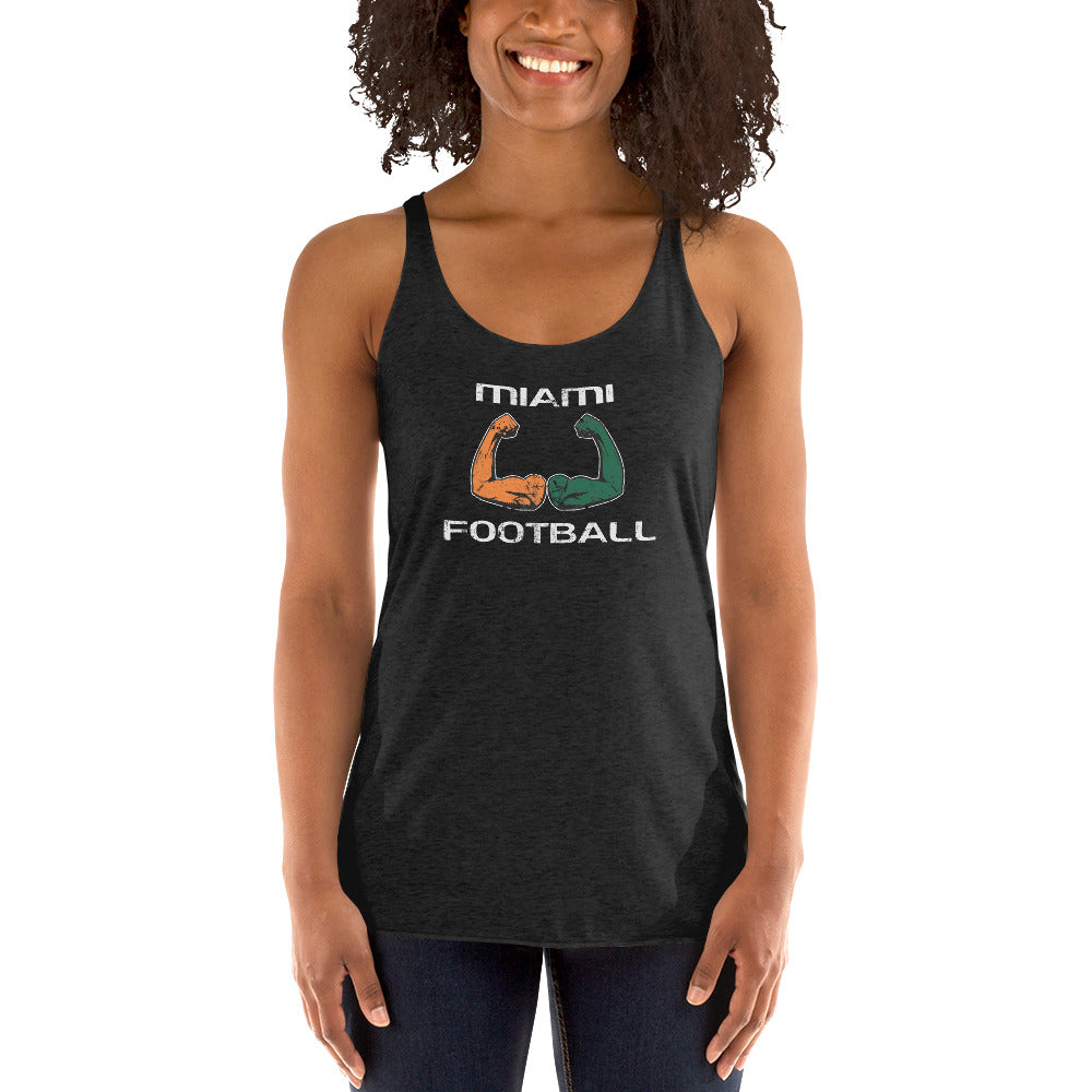 Miami Native 305 Area Code College Football Fan Women's Racerback Tank Top