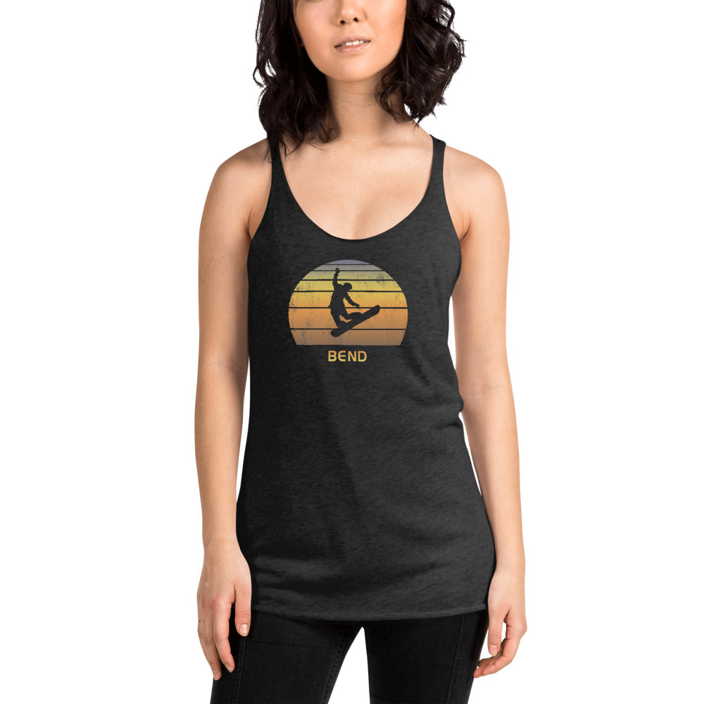 Retro Beaver Creek Colorado Snowboarding Fan Women's Racerback Tank Top