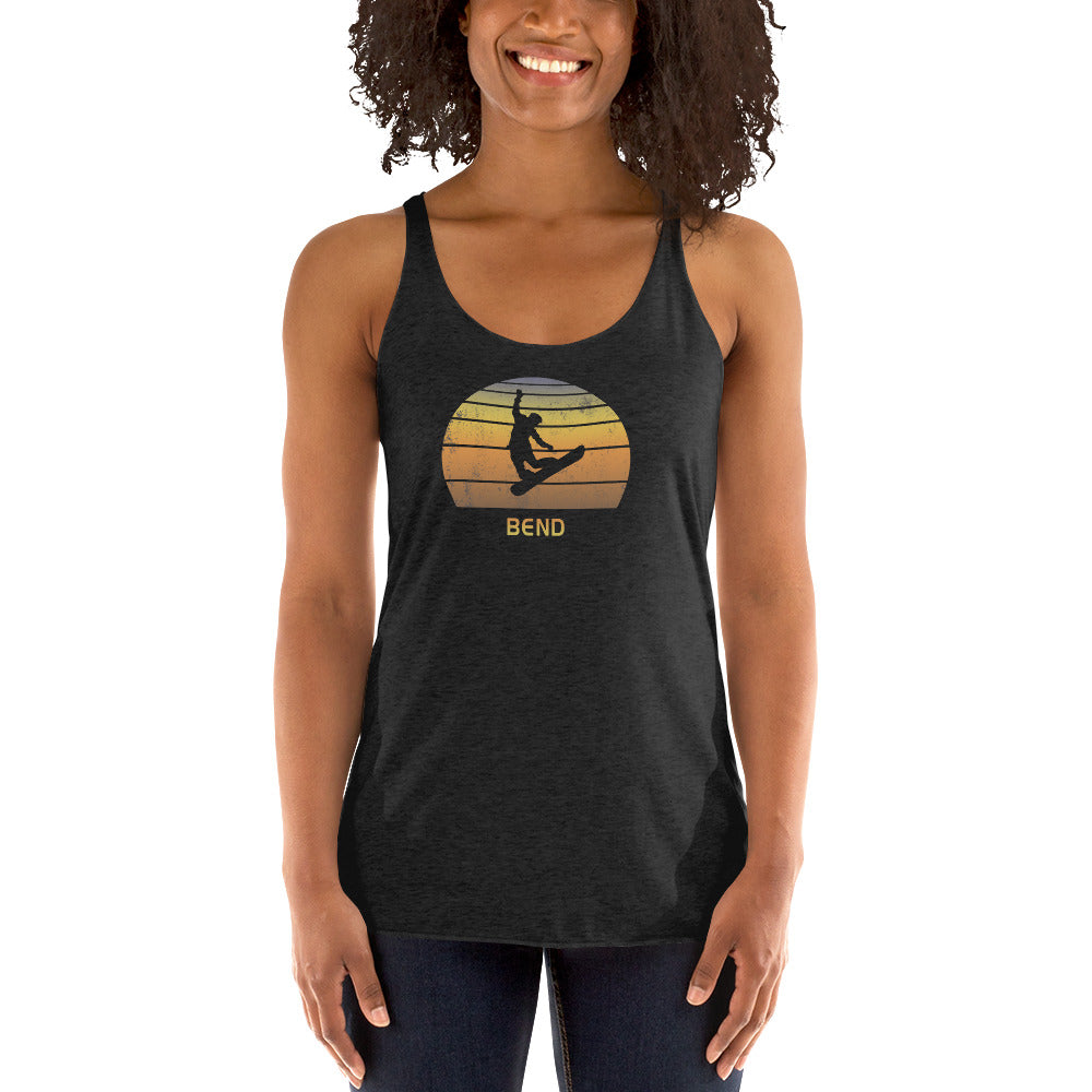 Retro Beaver Creek Colorado Snowboarding Fan Women's Racerback Tank Top