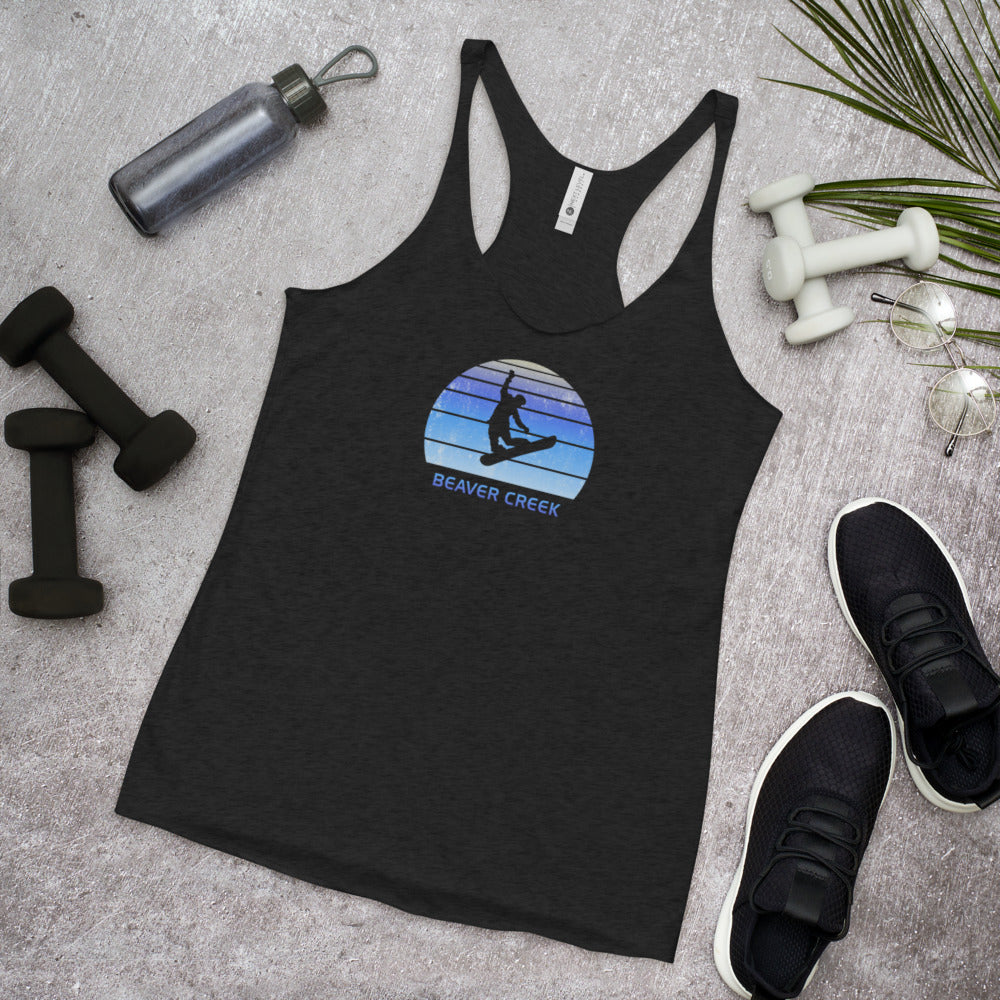 Retro Bend Oregon Ski Skiing Fan Women's Racerback Tank Top