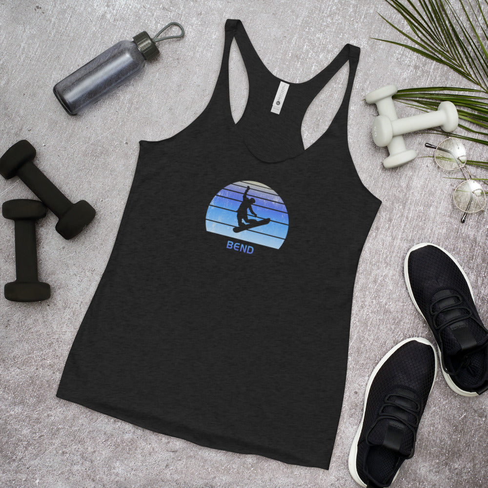 Retro Bend Oregon Snowboarding Fan Women's Racerback Tank Top