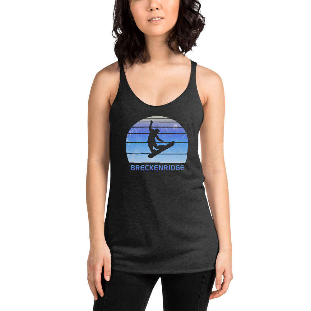 Retro Breckenridge Colorado Snowboarding Fan Women's Racerback Tank Top