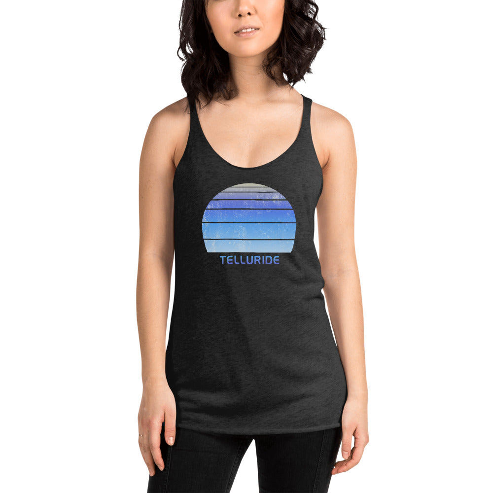 Retro Telluride Colorado Ski Skiing Fan Women's Racerback Tank Top