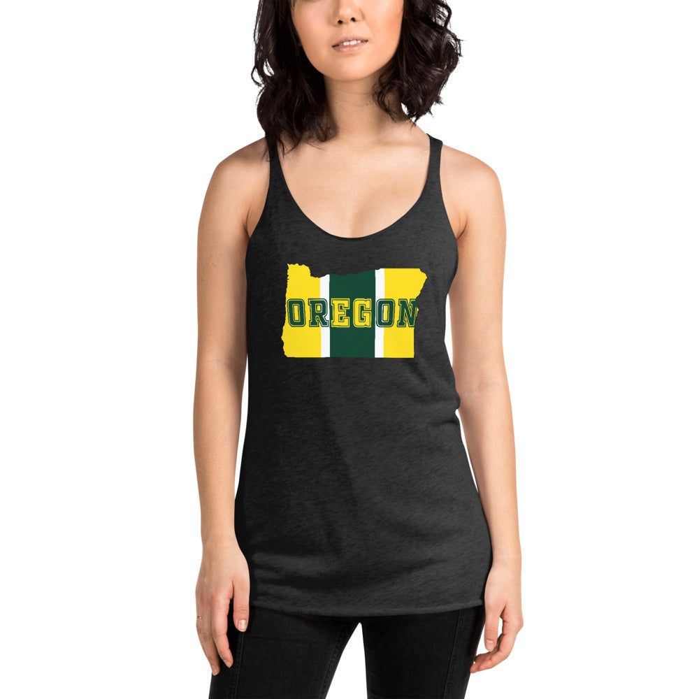 State Of Oregon Fan Native Women's Racerback Tank Top