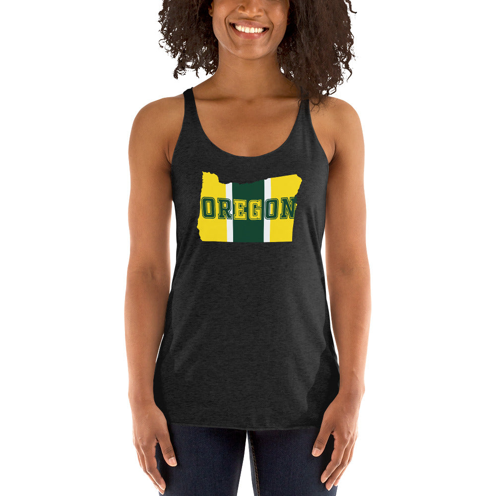 State Of Oregon Fan Native Women's Racerback Tank Top