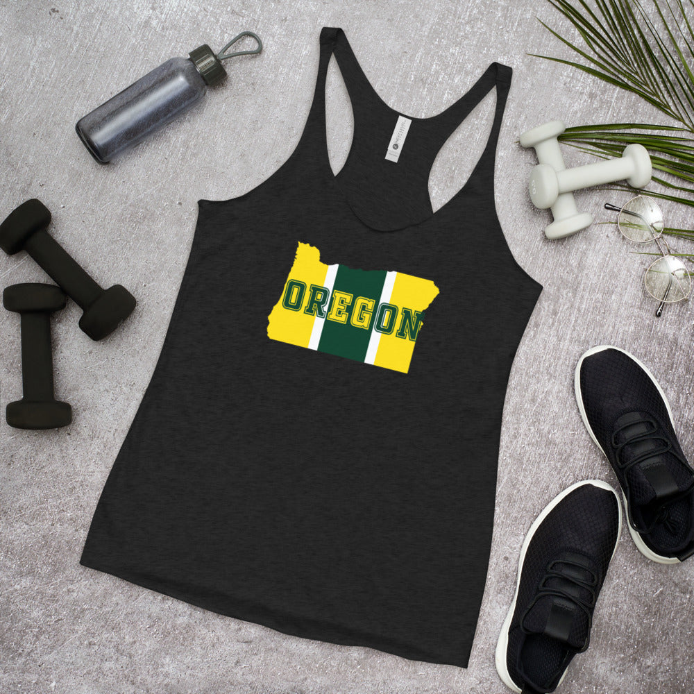 State Of Oregon Fan Native Women's Racerback Tank Top