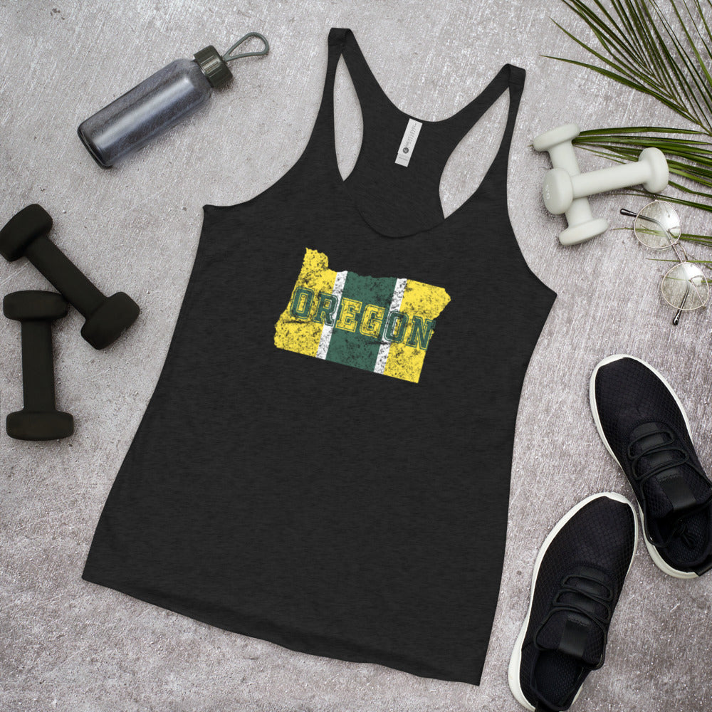State Of Oregon Fan Native Women's Racerback Tank Top
