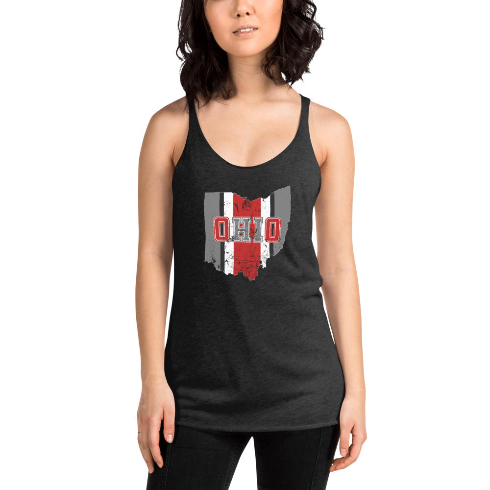 Retro State Of Ohio Cool Native Fan Women's Racerback Tank Top