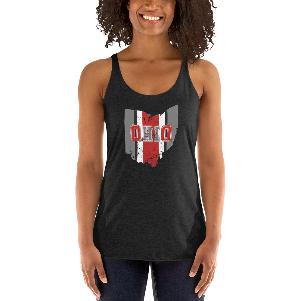 Retro State Of Ohio Cool Native Fan Women's Racerback Tank Top