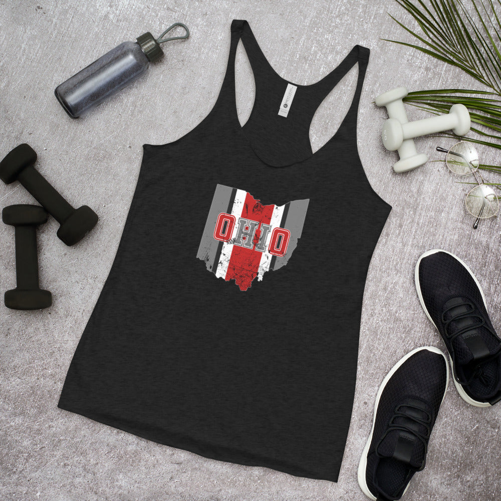 Retro State Of Ohio Cool Native Fan Women's Racerback Tank Top