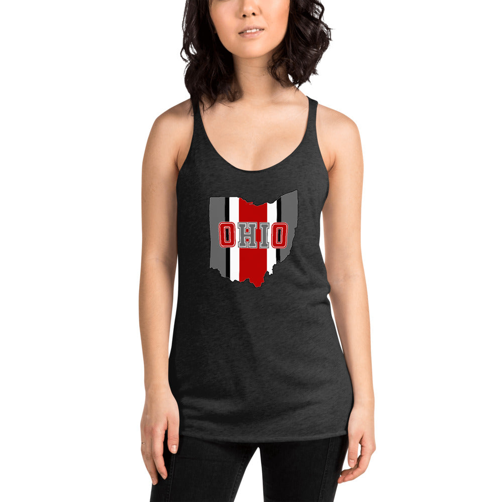 Retro State Of Ohio Cool Native Fan Women's Racerback Tank Top