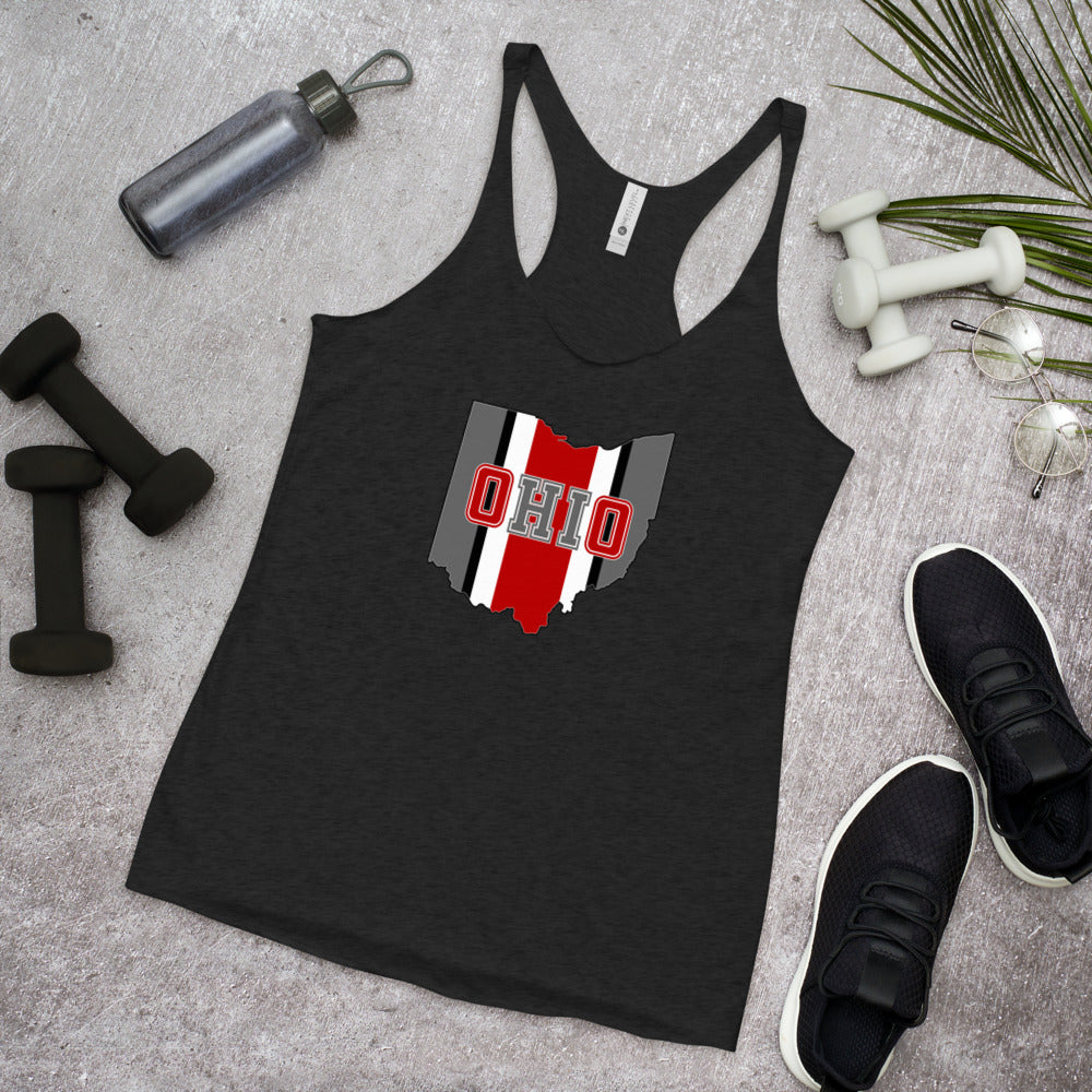 Retro State Of Ohio Cool Native Fan Women's Racerback Tank Top