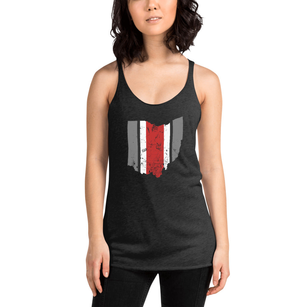 Retro State Of Ohio Cool Fan Women's Racerback Tank Top