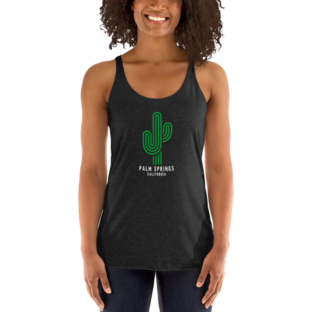 Palm Springs California Graphic Print Women's Racerback Tank Top