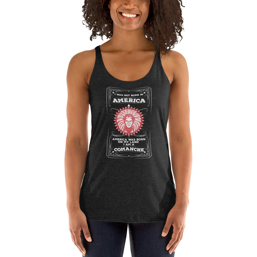 Native American Comanche Indian Tribe Ancestry Heritage Women's Racerback Tank Top