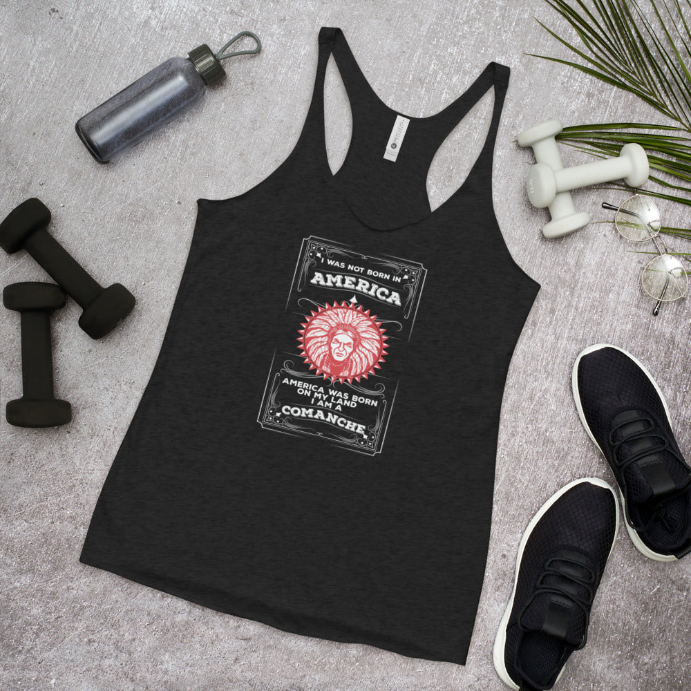 Native American Comanche Indian Tribe Ancestry Heritage Women's Racerback Tank Top