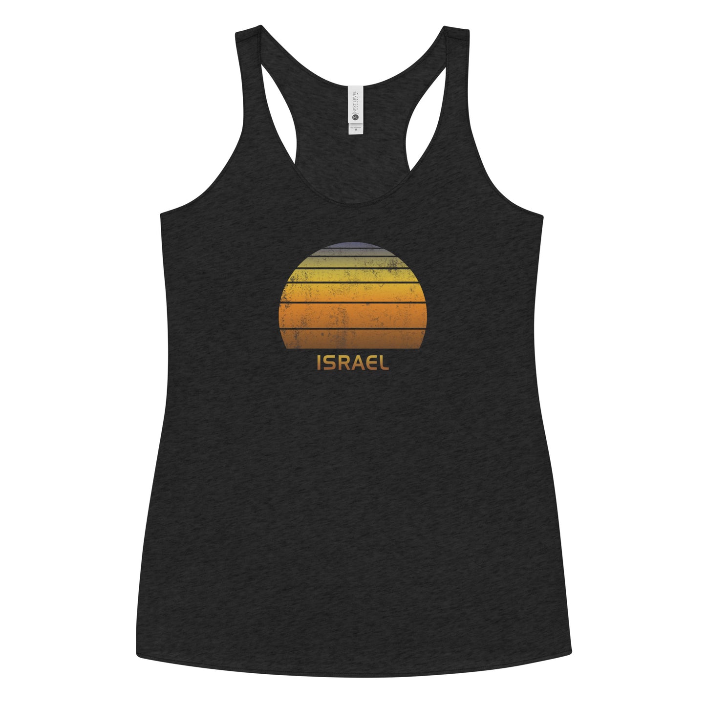 Retro Israel Women's Racerback Tank Top Vacation Souvenir Sunset Vintage