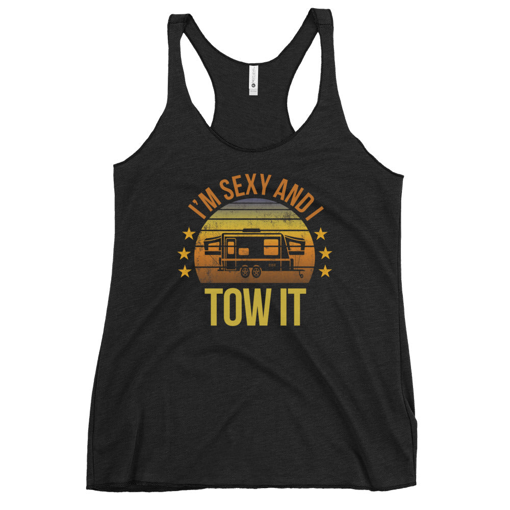 Funny Camper Camping Fan Quote Joke Sarcastic Phrase Women's Racerback Tank Top