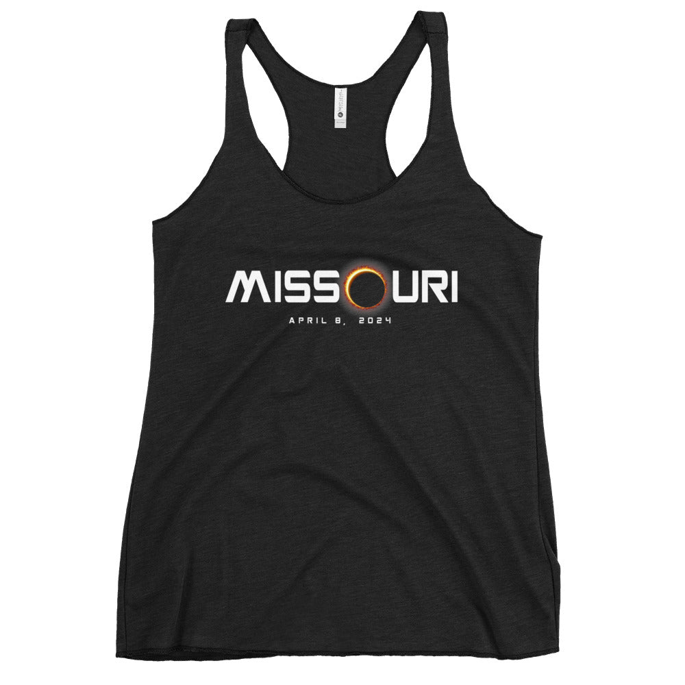 Missouri 2024 Eclipse Souvenir April 8 Women's Racerback Tank Top