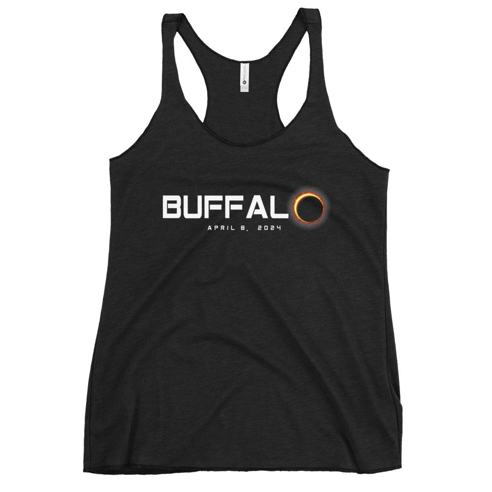 Buffalo New York 2024 Eclipse Souvenir April 8 Women's Racerback Tank Top